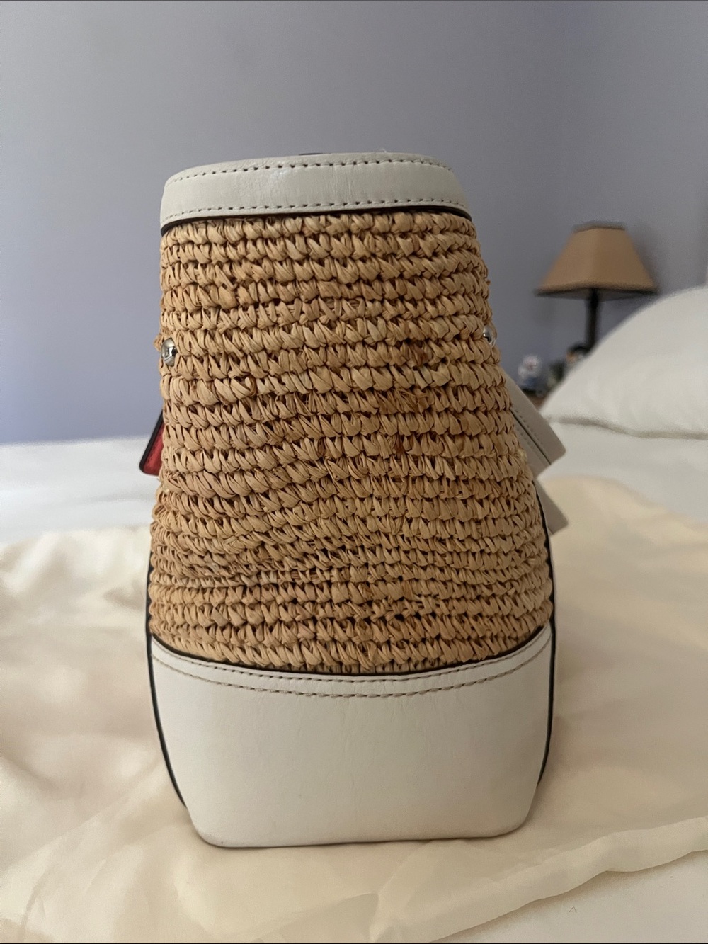 COACH Hamptons Weekend Straw Applique Tote Style 19347 - Picture 10 of 16